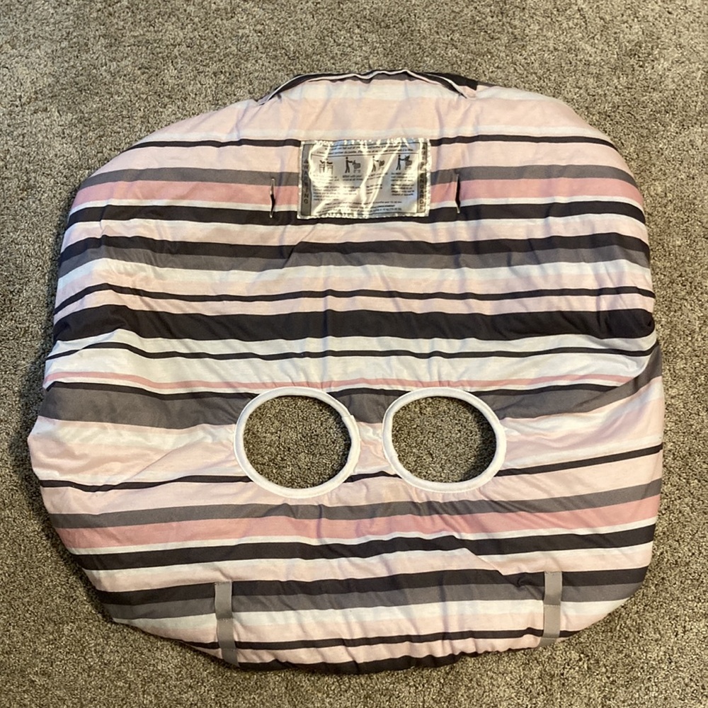 Balboa Baby Shopping Cart Cover, Pink/White/Gray